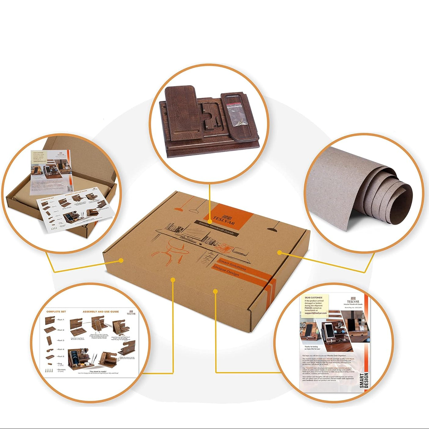 Stylish wooden organizer for your workspace