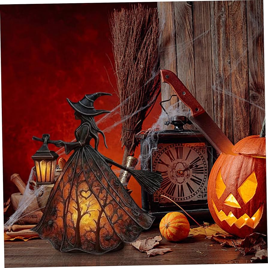 Halloween Hexenlampe Mystica – LED Dekolampe für Innenräume