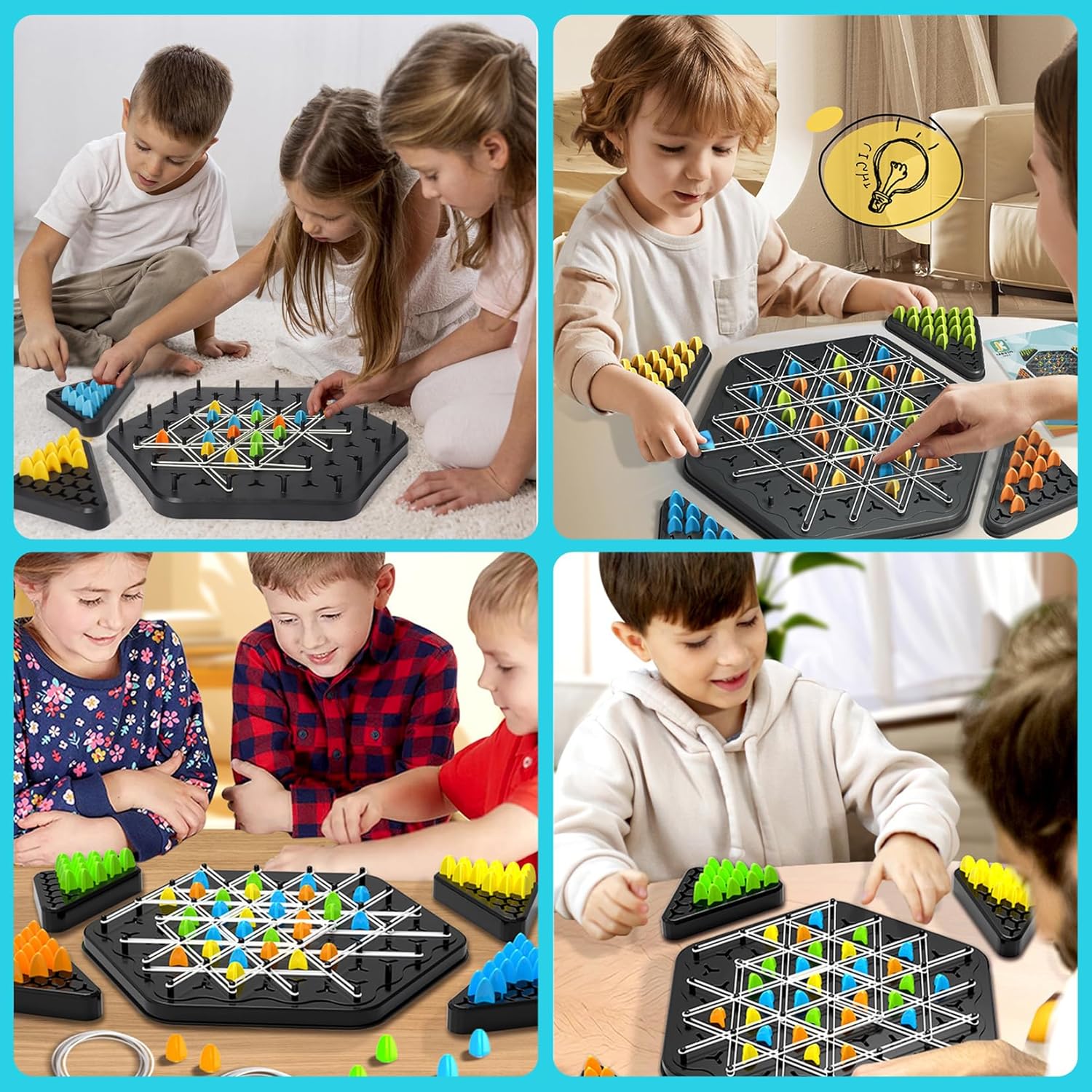 Denkspiel mit Gummibändern - Schach für strategisches Denken
