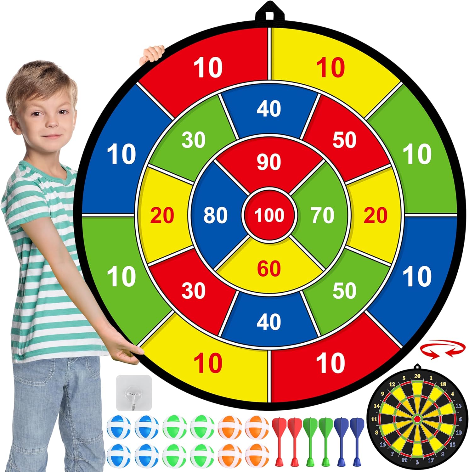 Doppelseitige Dartscheibe für Kinder – Spielen, Lernen, Entspannen