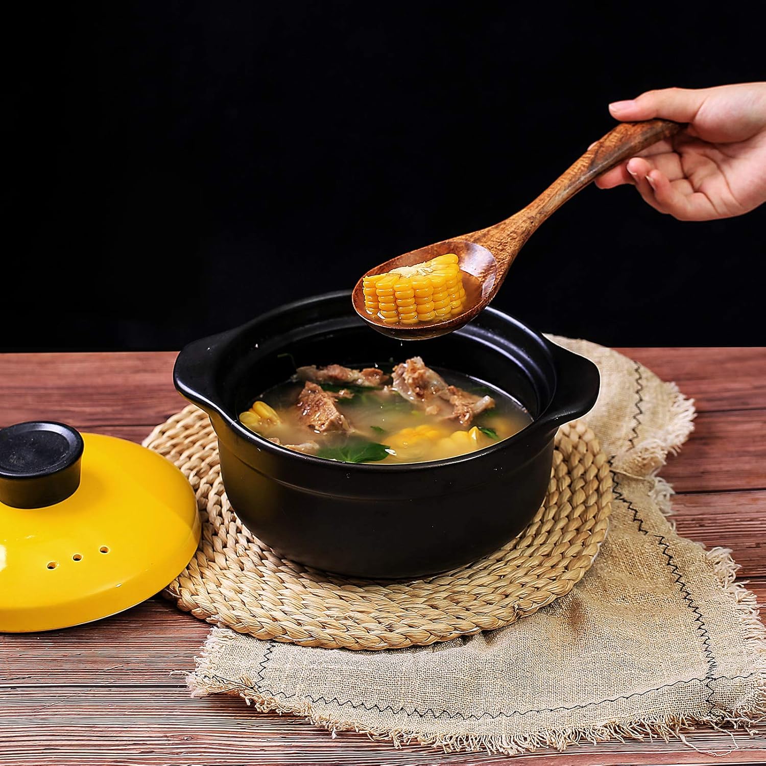 Nature-Inspired Wooden Kitchen Utensil Set