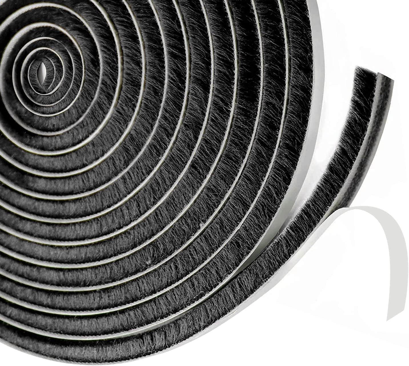 Self-adhesive weatherstrip brush for doors and windows