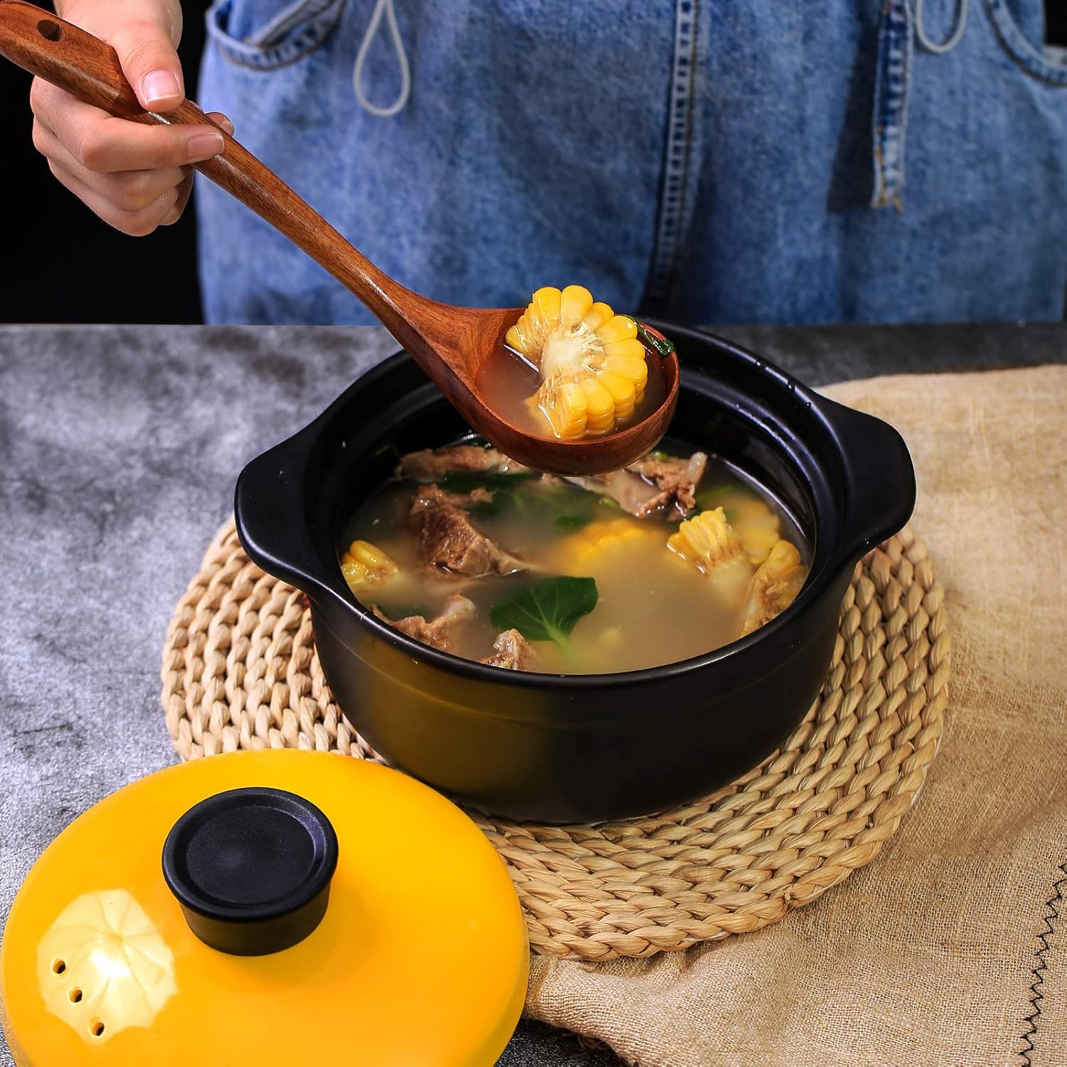 Nature-Inspired Wooden Kitchen Utensil Set