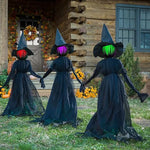 Creepy Light Witches - Set of 3 Luminous Decorative Figurines