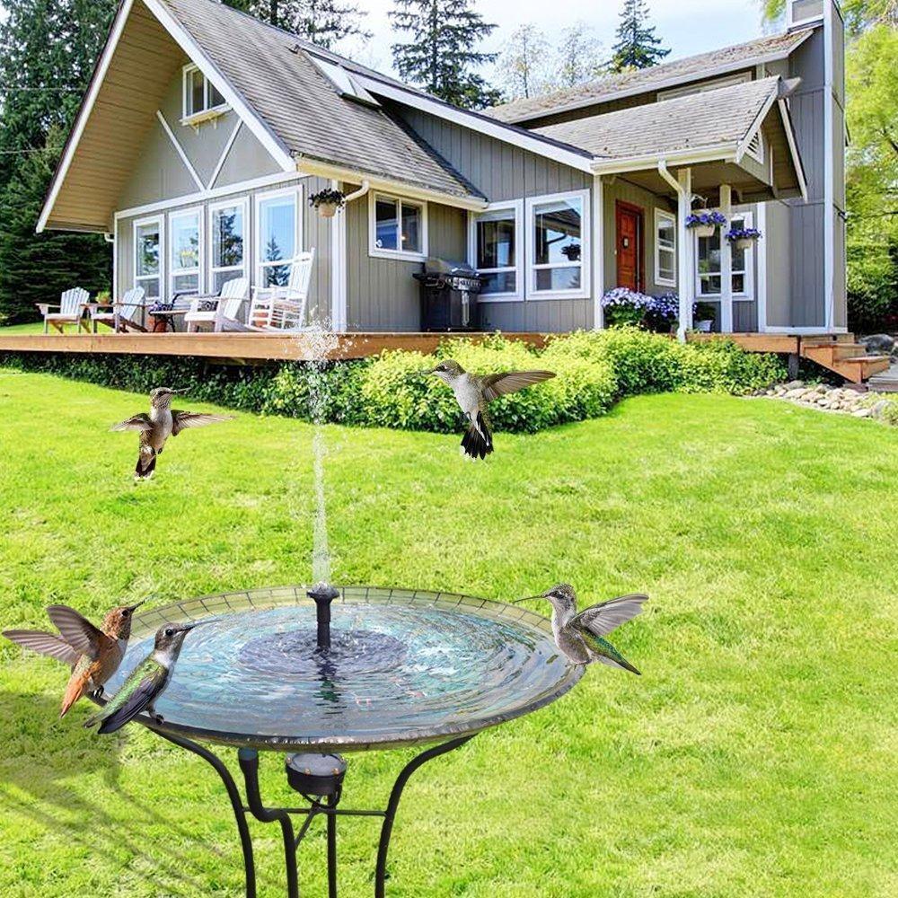 Solarbrunnenpumpe mit Wasserweichmacher – Für Teich, Vogelbad oder Garten dekorieren