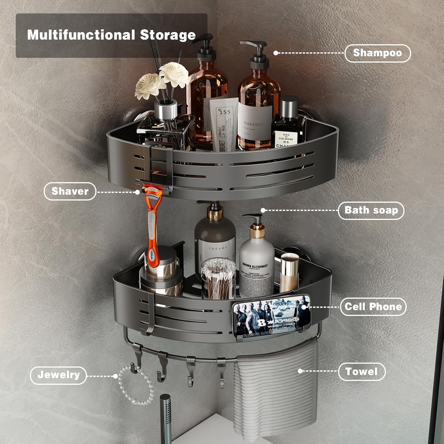 Corner Shower Caddy | Stylish and Space-Saving Solution