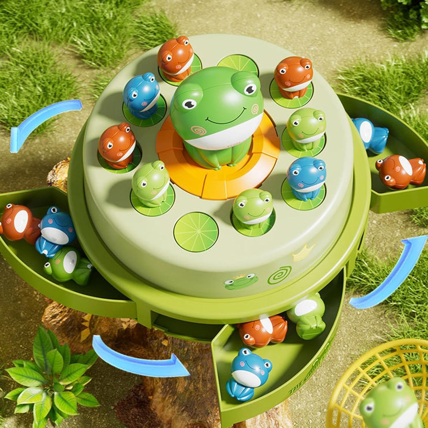 Kinderspiel mit Frosch-Thema – Musik und Fangspielspaß