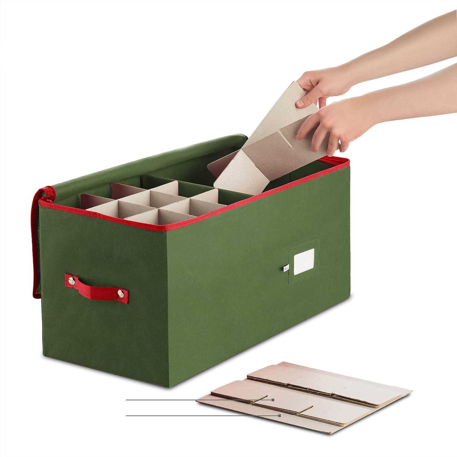 Festliche Aufbewahrungsbox für Weihnachtsdekorationen
