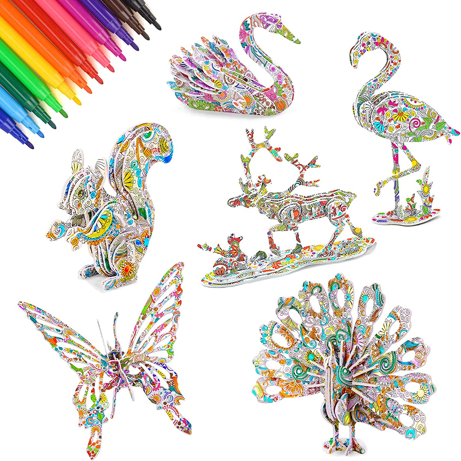 3D-Puzzle zur Selbstgestaltung - Skulpturen-Set (2+1 Gratis)