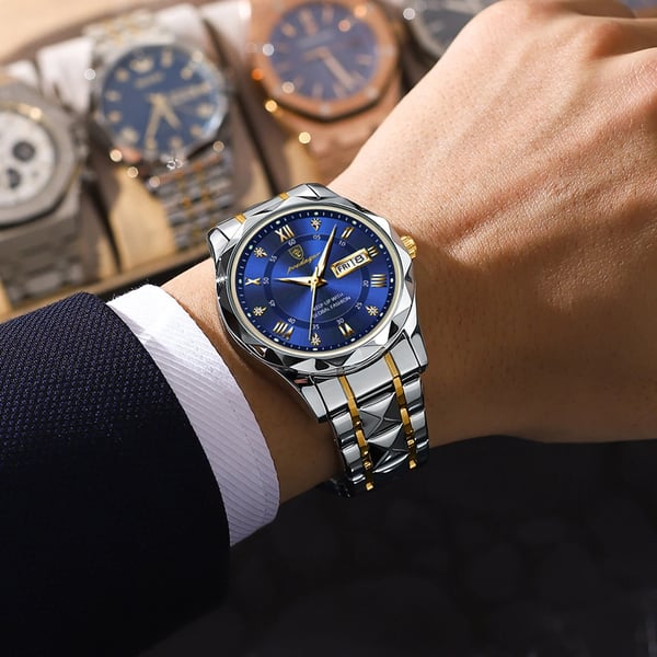 Elegante Herrenarmbanduhr mit präziser Quarztechnologie