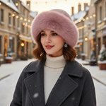 Stilvolle Wintermütze aus Kunstpelz für Damen