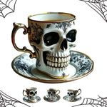 Gothic Schädel Becher Noctura – Handbemalte Dekoration mit Kunstmotiv