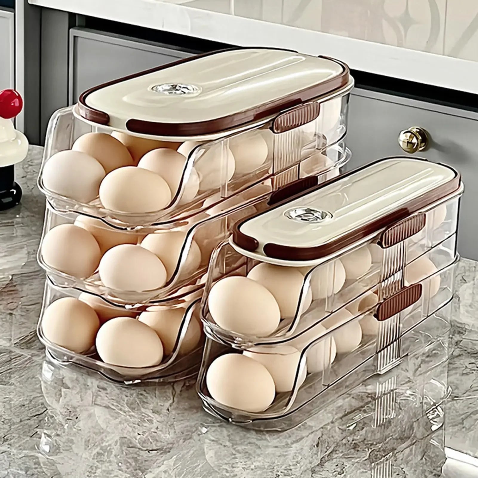 Egg Roller Refrigerator Organizer | Automatic Storage System