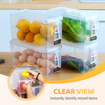 Transparent storage container with practical lid