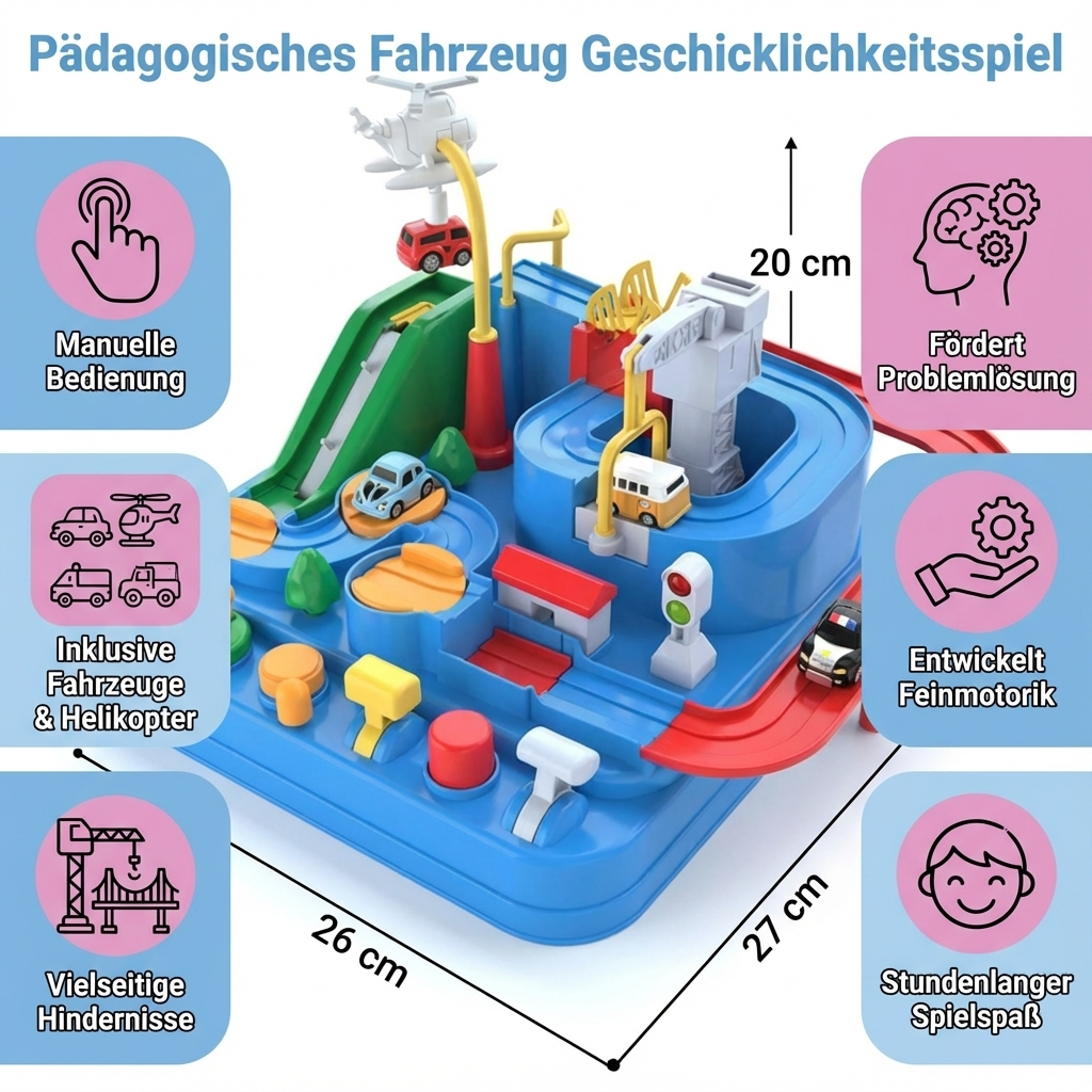 Fahrzeug Geschicklichkeitsspiel für Kinder – Pädagogisches Spielzeug