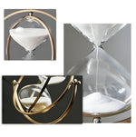 Elegante Sanduhr mit Goldrahmen – Zeitloses Design für Ihr Zuhause