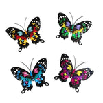 Vibrant Metal Butterflies for Your Wall Decor | Set of 4