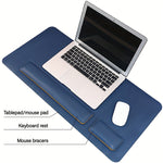 Dreisatz Schreibtisch-Set aus PU-Leder - Mit Handballenauflage und Pad