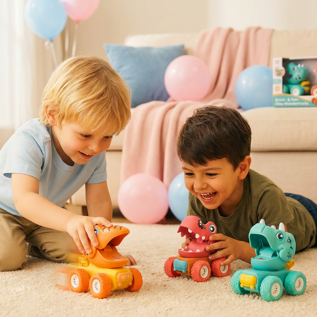 Dino Monstertrucks – Push & Drive Spielzeugfahrzeuge