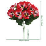 Elegant Artificial Pansies | 5 Stems for Events and Decoration