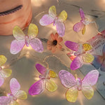 Sonnige Schmetterlingslichterkette | 10 oder 20 LEDs | Romantische Deko für Zuhause und Garten