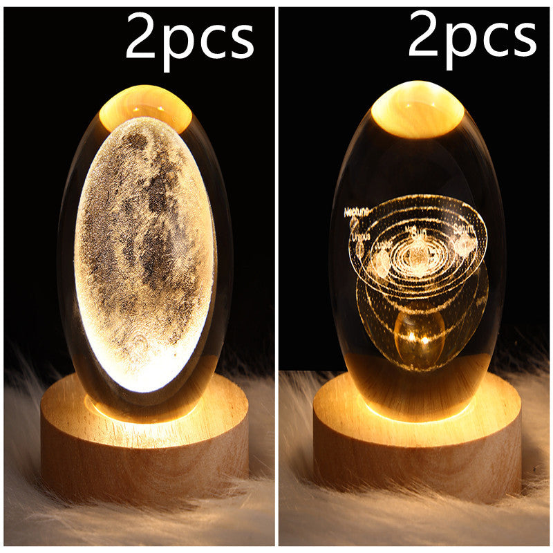 3D Kristalllicht mit LED für eine entspannte Atmosphäre