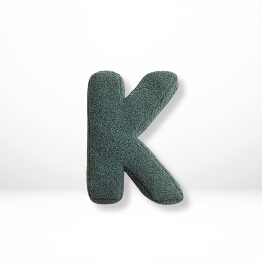 Elegant Velvet Decor Cushion with Letters – Available A to Z