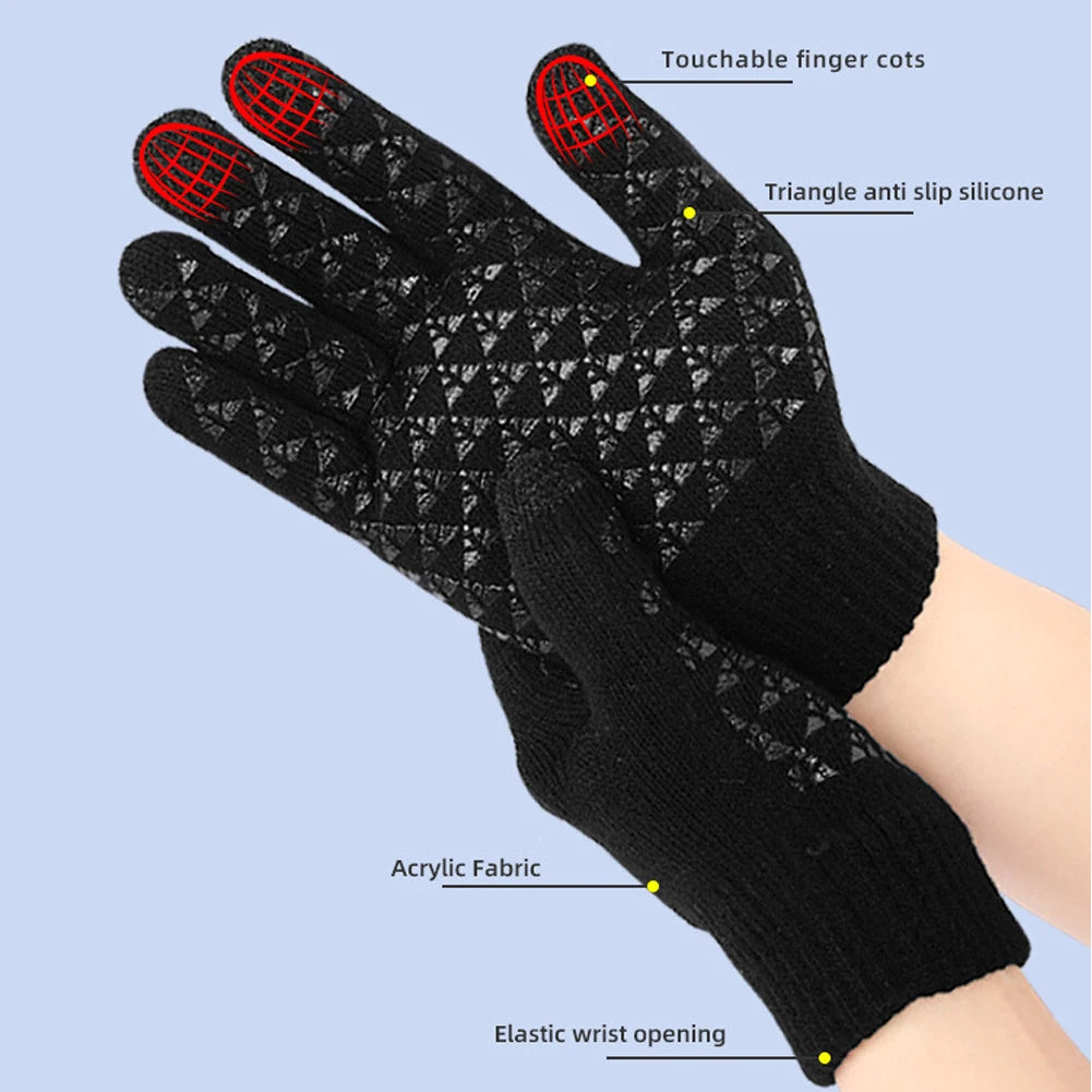 Heat Protection Gloves | USB Rechargeable | Touchscreen-friendly & Non-slip | Thermal Winter Gloves for Outdoor Activities