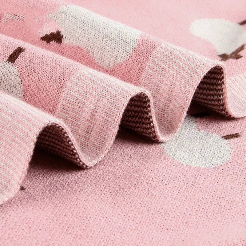 Weiche Babydecke mit Schafmotiven – Kuschelige Decke für den Kinderwagen
