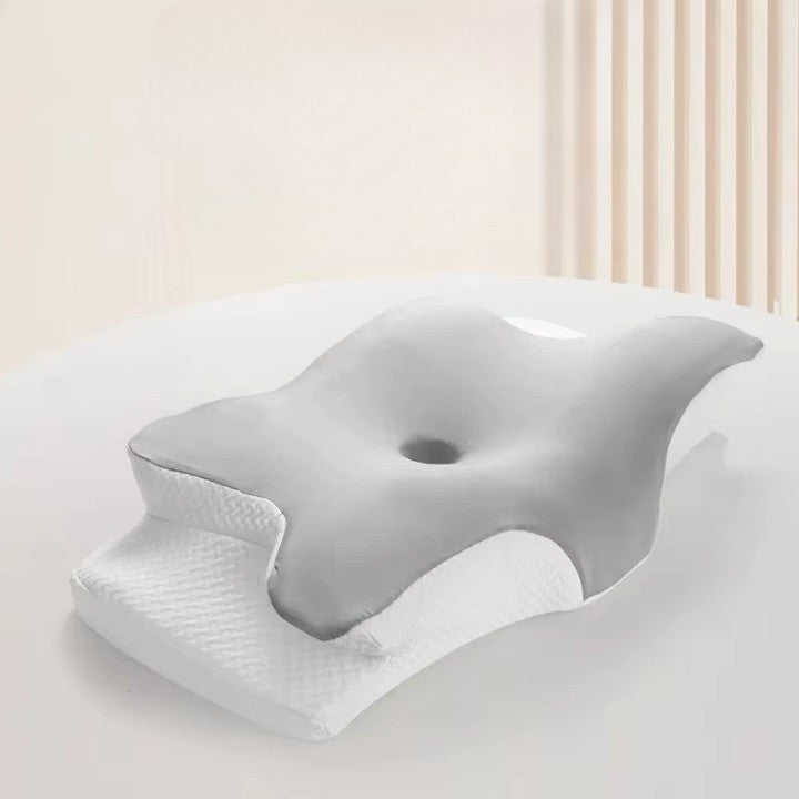 Ergonomisches Kissen aus viskoelastischem Schaumstoff in Schmetterlingsform