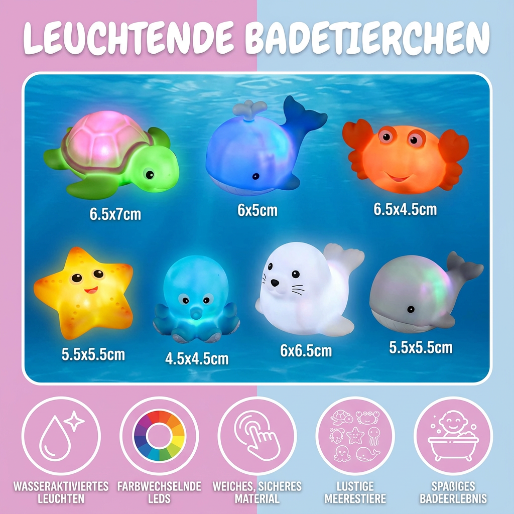 Bunte Schwimmende Tierfiguren für das Bad