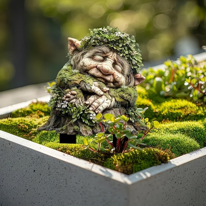 Zauberhafter Gartenstecker mit Naturmotiv aus Acryl