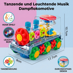 Musik Dampflokomotive mit tanzenden und leuchtenden Effekten