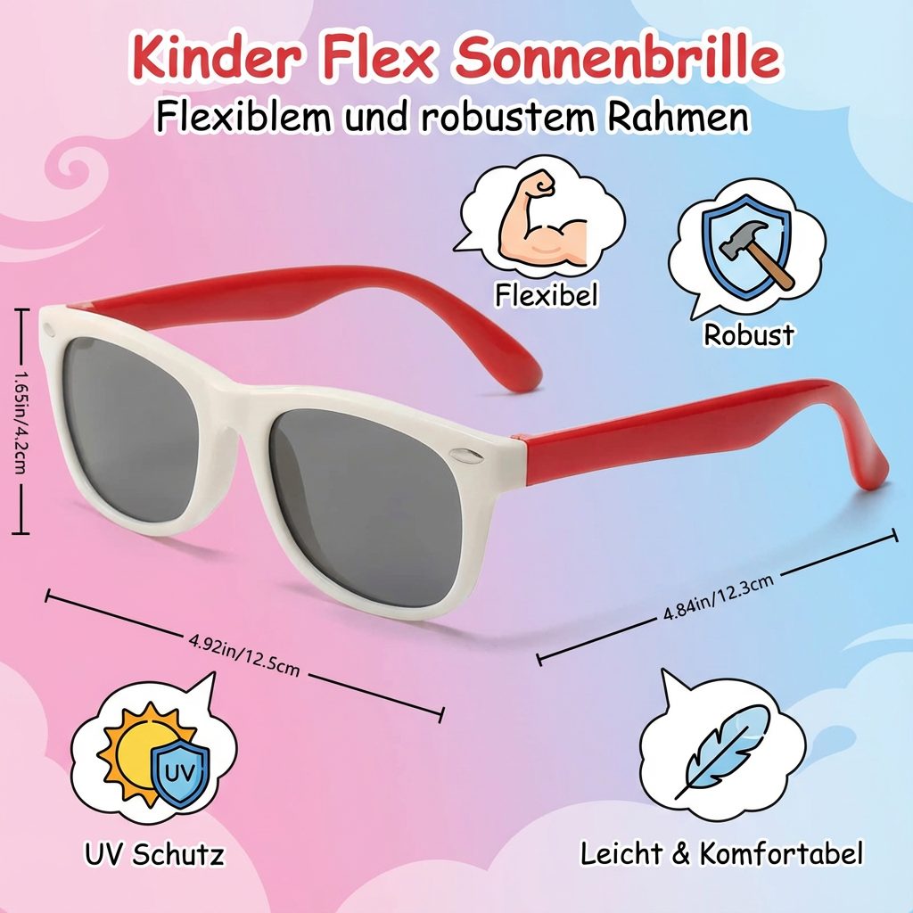 Flexibler und robuster Rahmen für Kinder Sonnenbrille