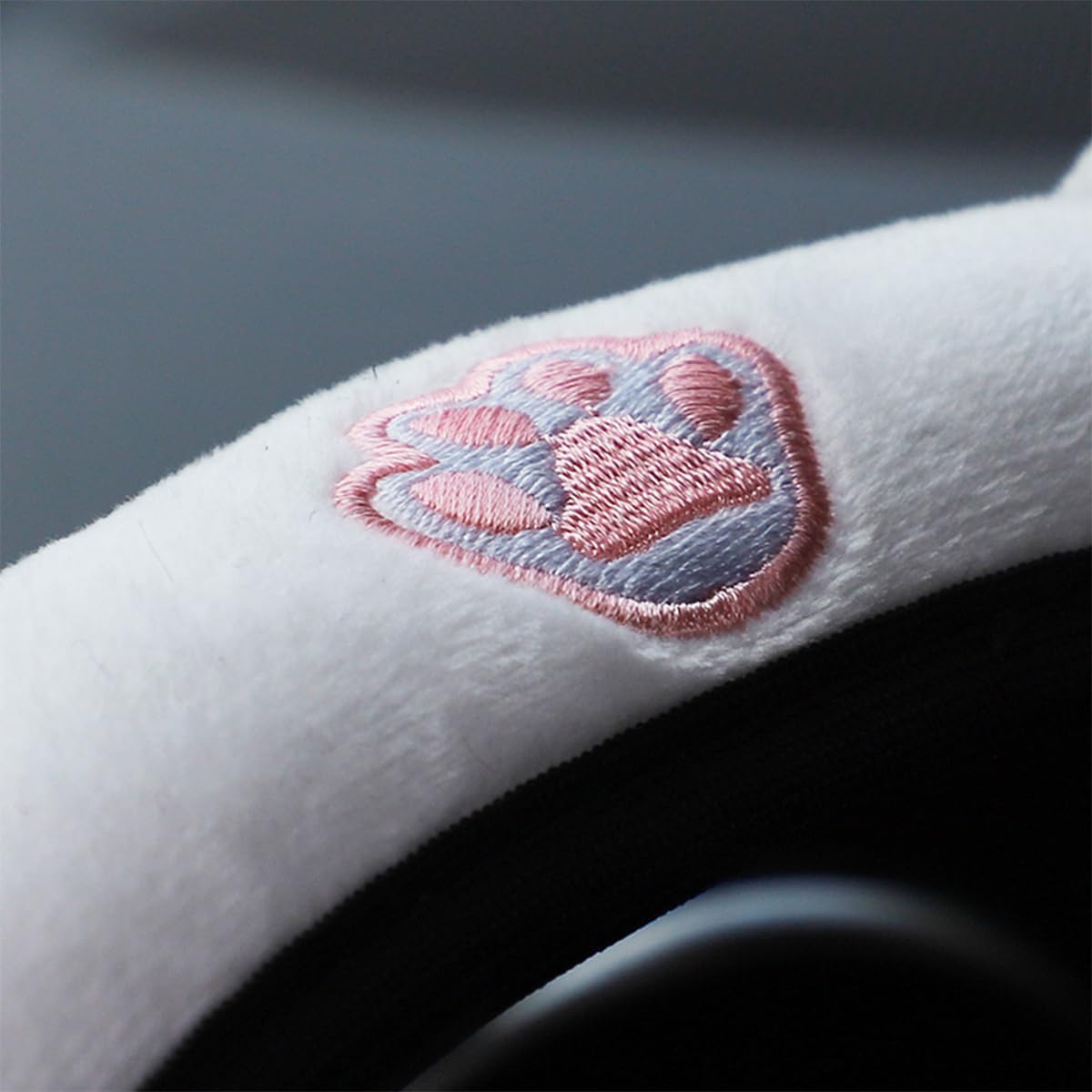 Cozy Steering Wheel Cover with Playful Ear Design