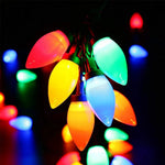 GlanzLicht LED Weihnachtslichter C7 | Klassischer Erdbeer-Stil | Mit Fernbedienung & Timer | Für Innen- und Außenbereich