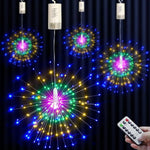 Funkelnde LED-Lichterkette Glanzzauber | 150/200 LEDs | 8 Modi mit Fernbedienung | Wetterfest | Warmweiß, Kaltweiß, Bunt oder Blau