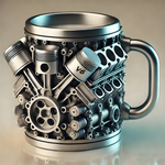 Kreative 3D-Tasse im Motorblock-Design – Einzigartige Kaffeetasse