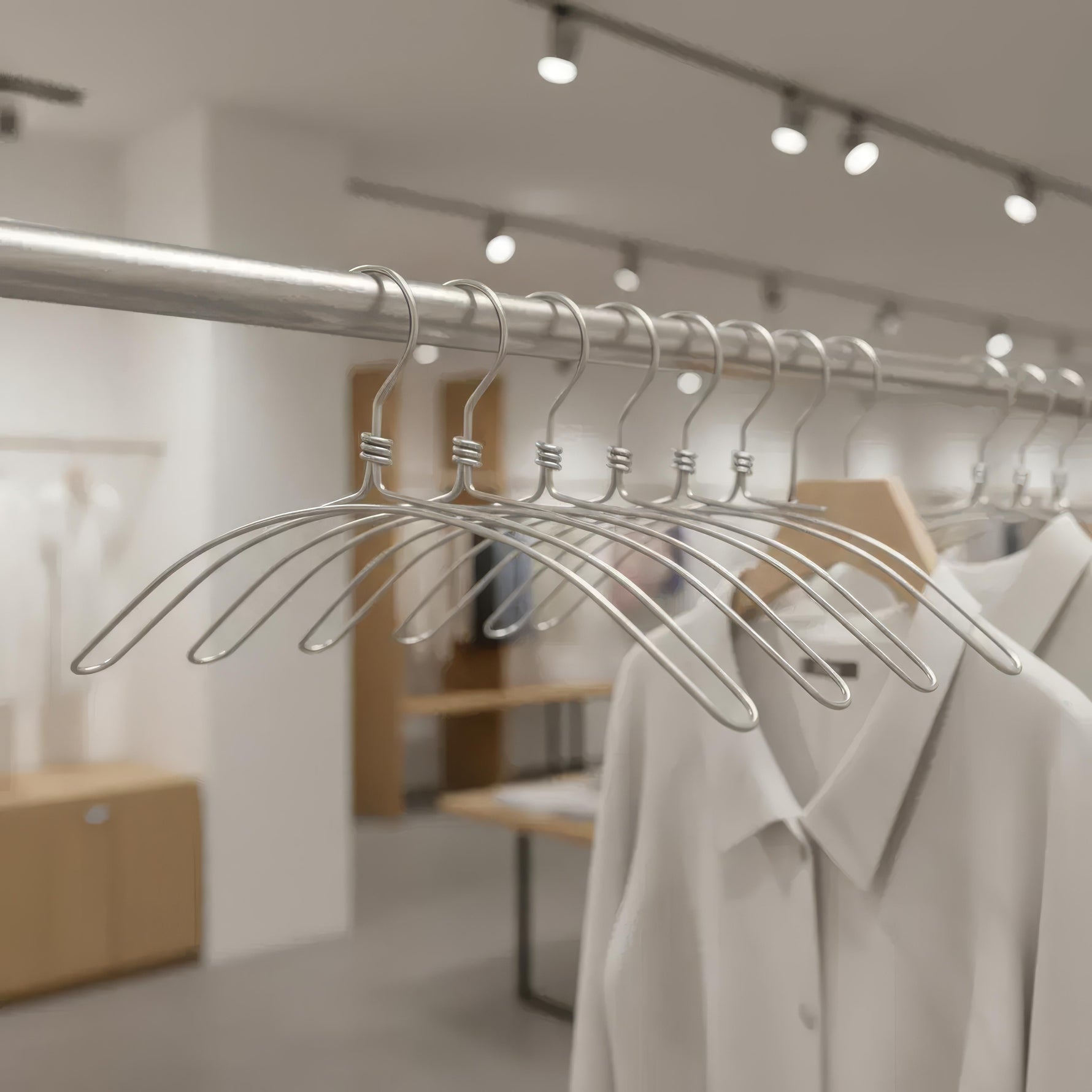 Luxuriöse Aluminium Kleiderbügel – 4er Set für stilvolle Präsentation