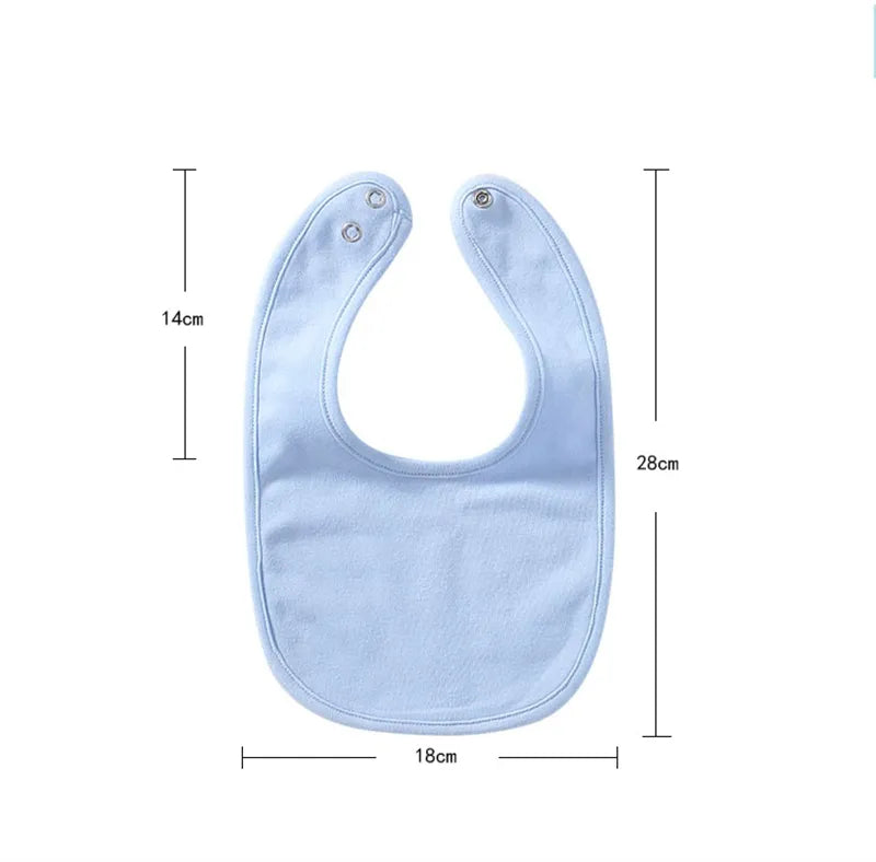 Saugfähige Baby-Lätzchen aus weicher Baumwolle – Hautfreundlich mit Druckknopf
