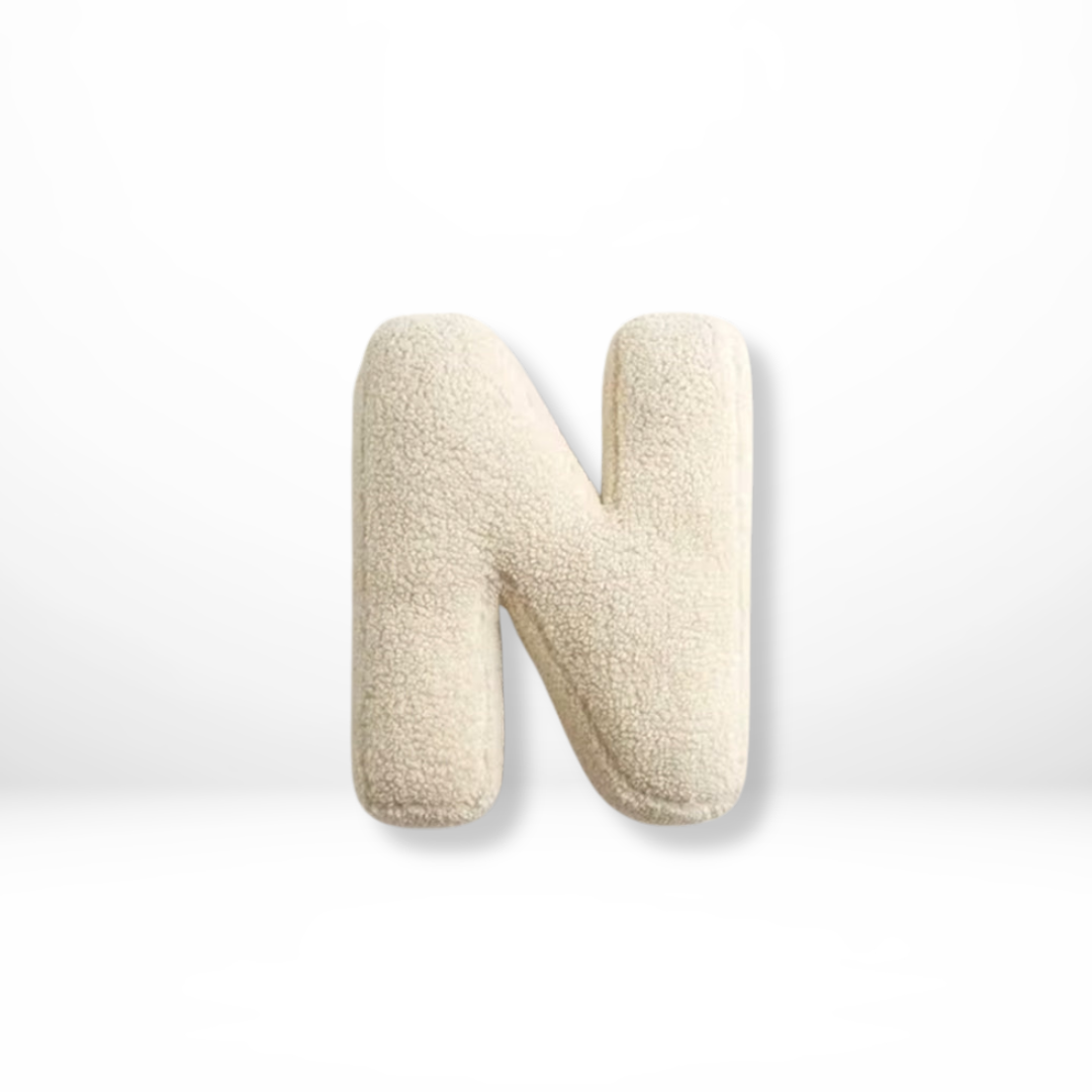 Elegant Velvet Decor Cushion with Letters – Available A to Z