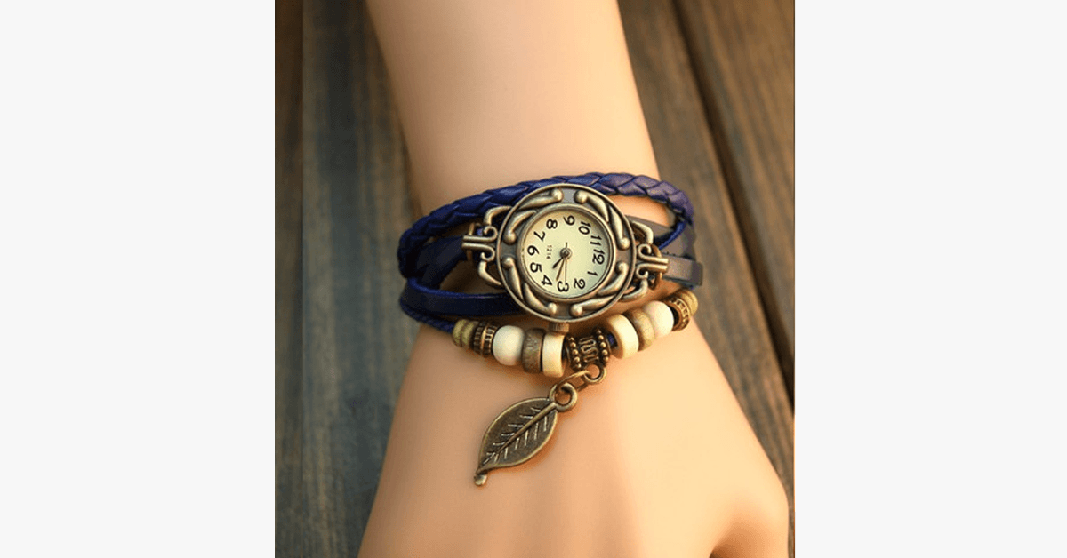 Naturinspirierte Vintage-Uhr im Boho-Stil