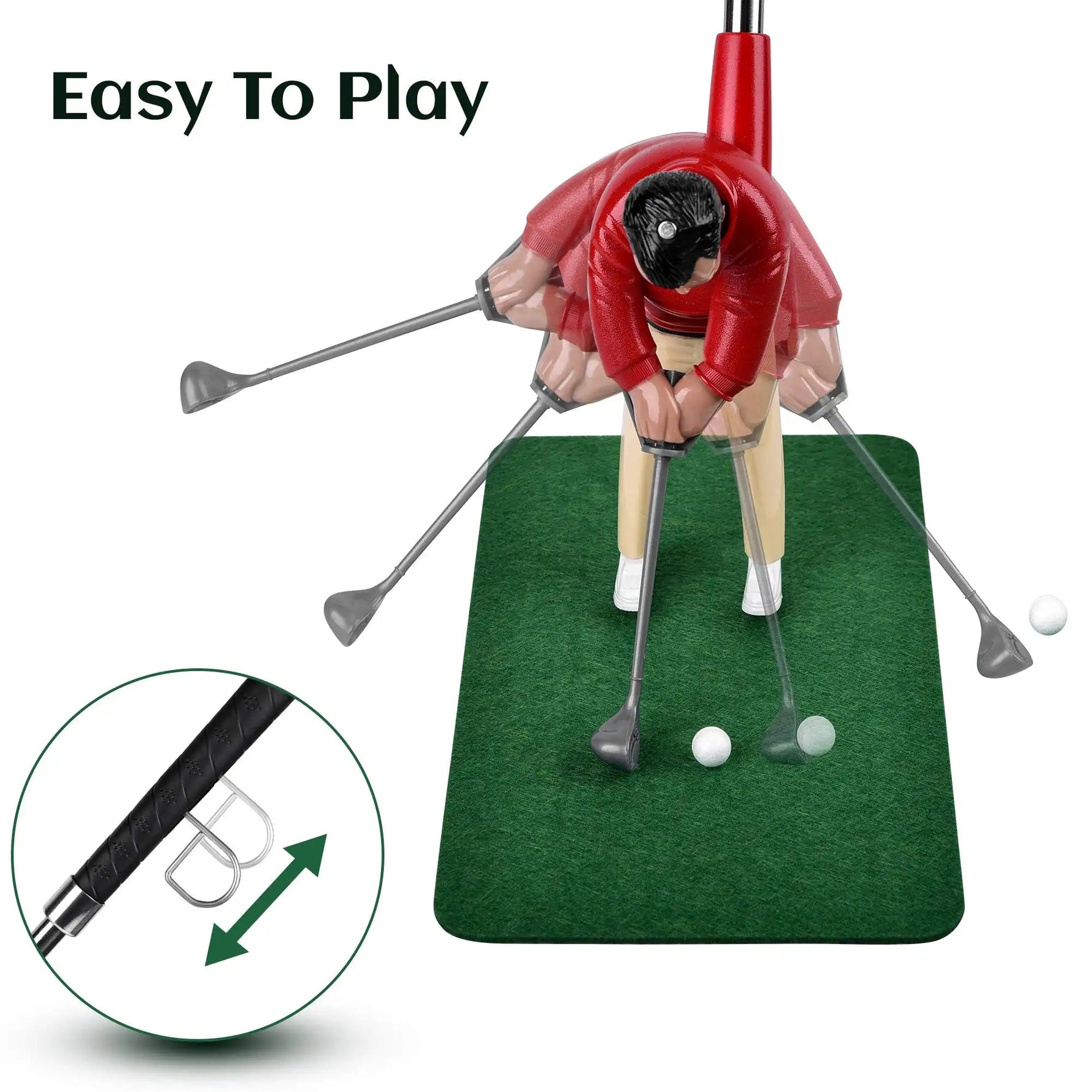 Golfvergnügen für Zuhause: Indoor-Golfset mit 5 Schlägern