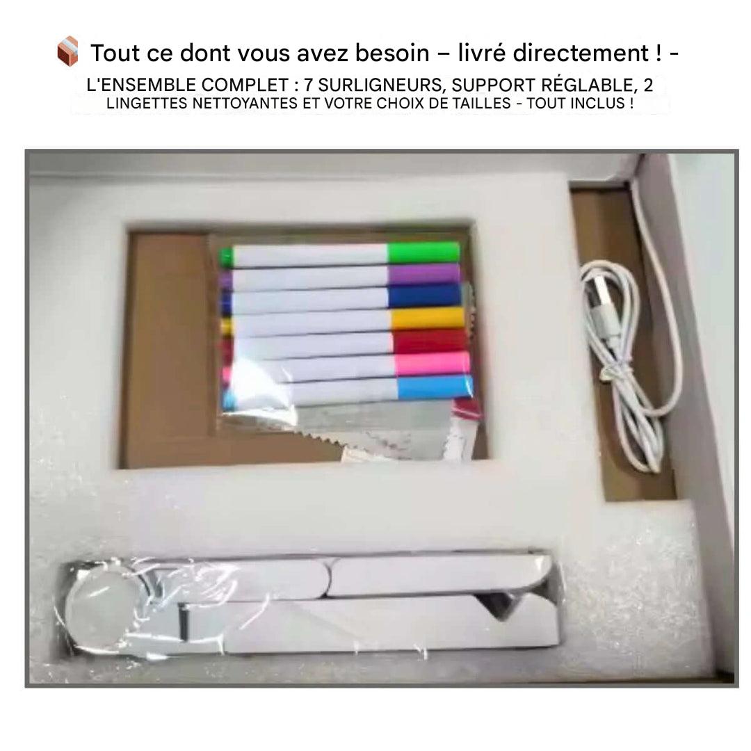 LED Zeichenbrett – Wiederverwendbare Schreibtafel mit Lichtstift