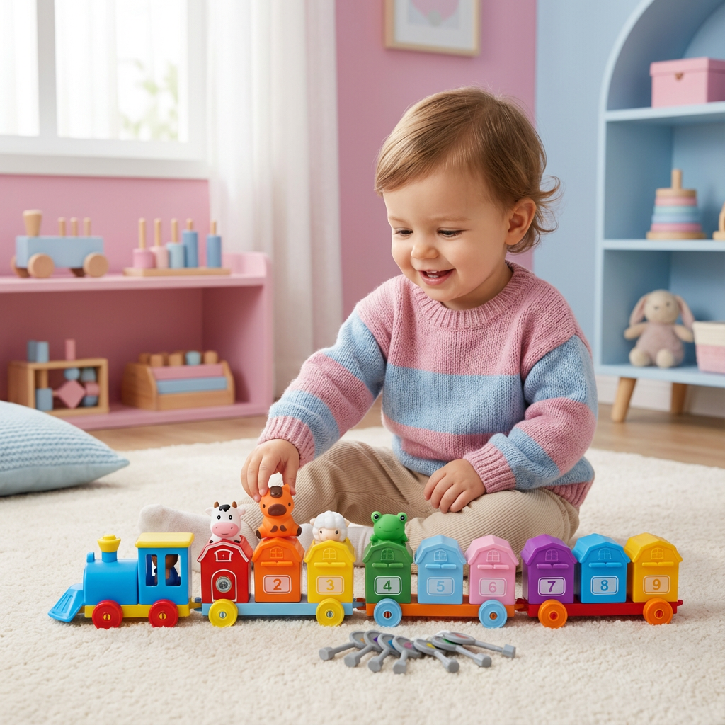 Bauernhof Lernspielzeug für Kinder im Montessori-Stil