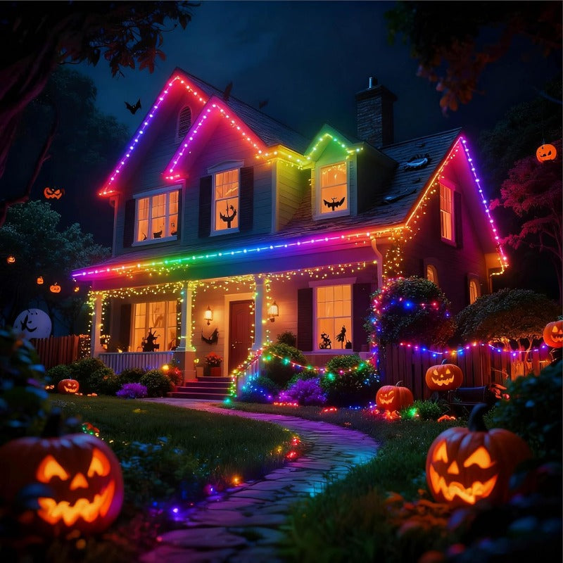 Leuchtende RGB Farblichterkette