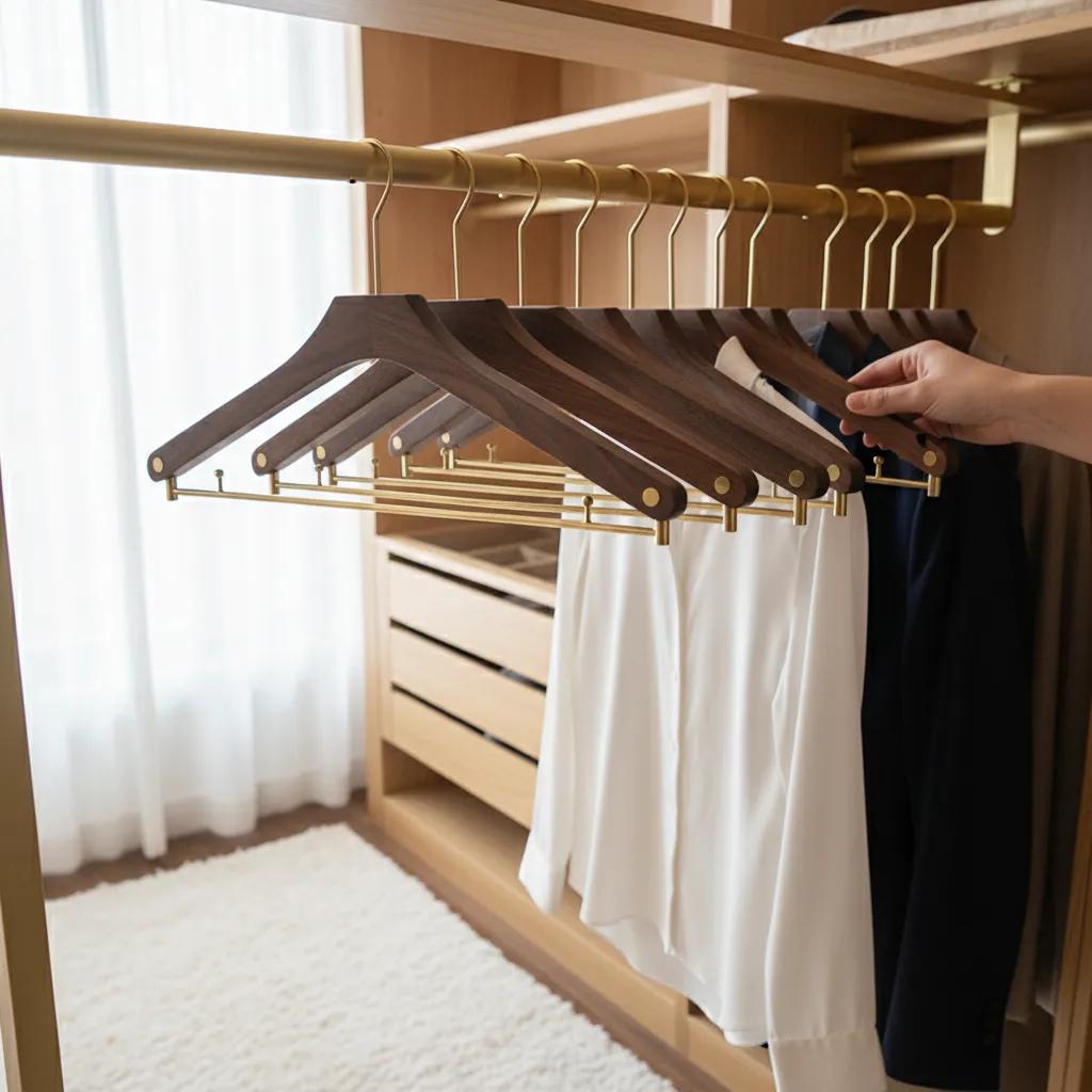 NobleWood – Elegante Holz-Kleiderbügel für stilvolle Garderoben (3 Stück)