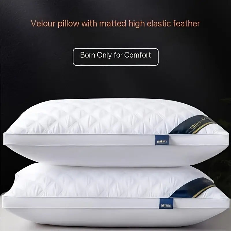 Deluxe Sleep Comfort - Set of 2 Hypoallergenic 3D Pillows for Optimal Neck Support