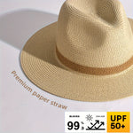 Stylischer Sommerhut mit breiter Krempe aus Papierfaser