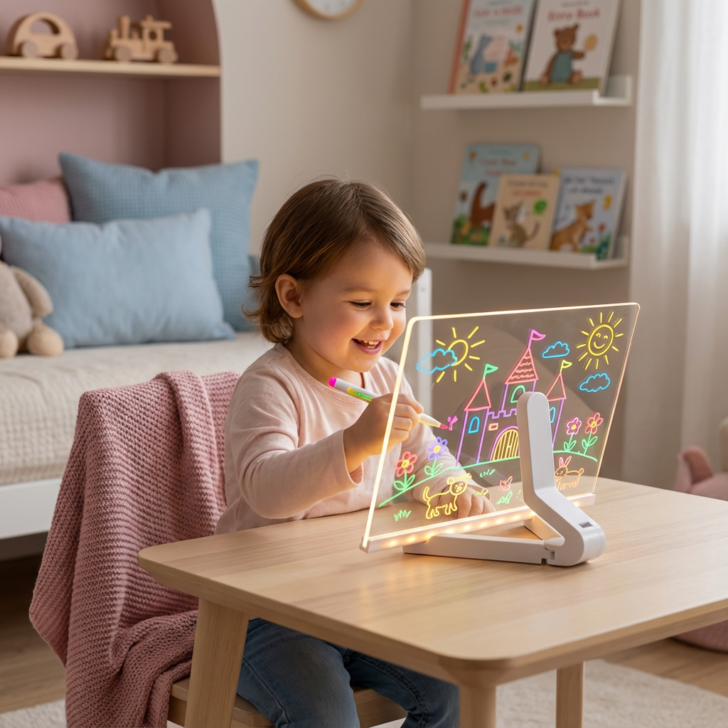 Zeichenbrett mit leuchtender LED-Beleuchtung für Kinder